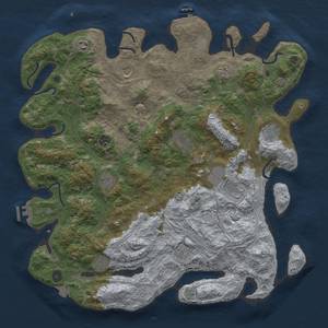 Thumbnail Rust Map: Procedural Map, Size: 4500, Seed: 745353697, 19 Monuments