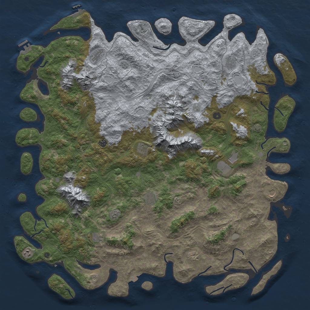 Rust Map: Procedural Map, Size: 6000, Seed: 2460020, 19 Monuments