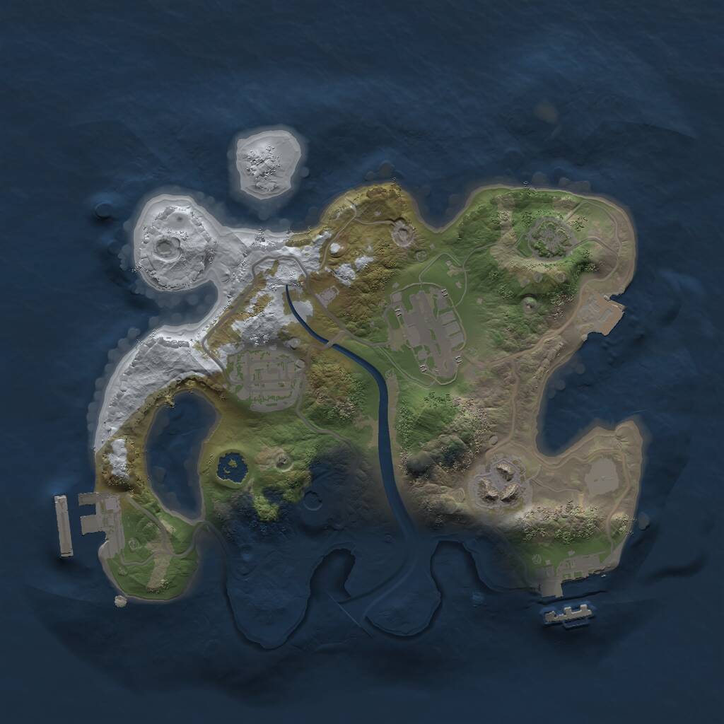 Rust Map: Procedural Map, Size: 2400, Seed: 2004827158, 10 Monuments