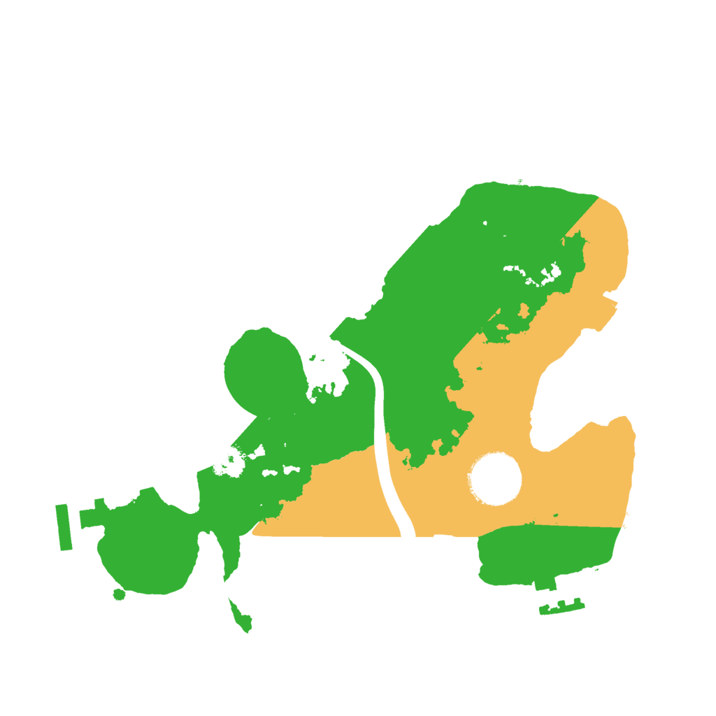 Biome Rust Map: Procedural Map, Size: 2400, Seed: 2004827158