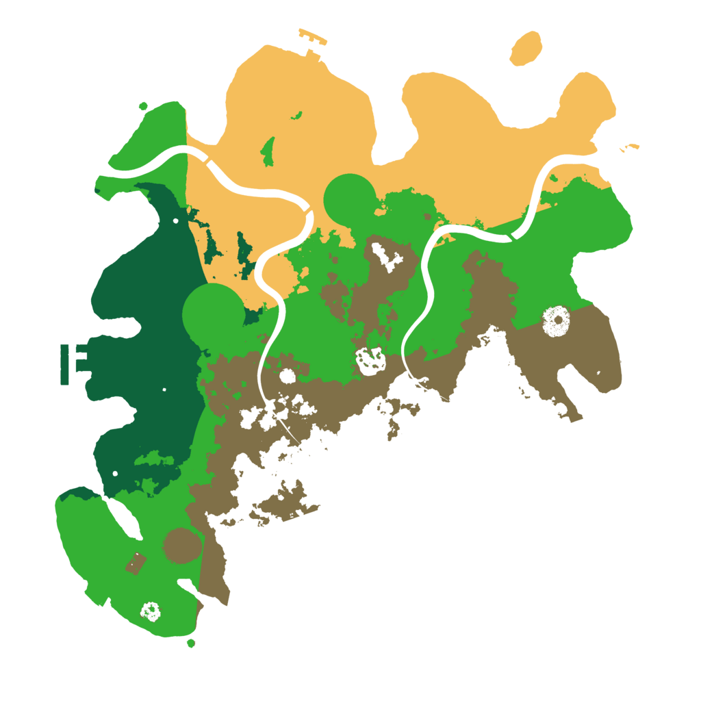 Biome Rust Map: Procedural Map, Size: 3500, Seed: 34256