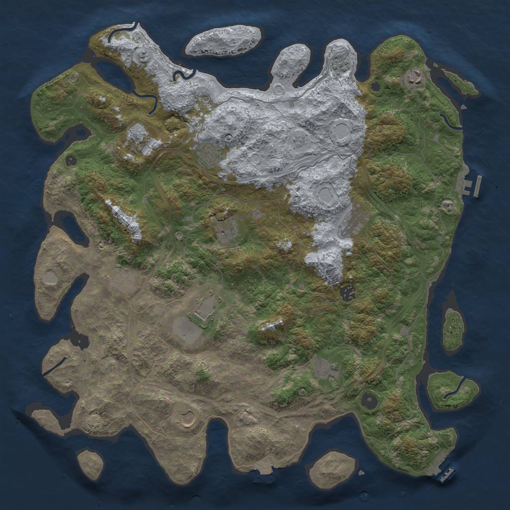 Rust Map: Procedural Map, Size: 4655, Seed: 779999, 19 Monuments