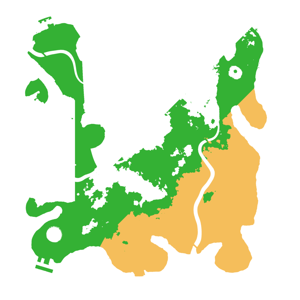 Biome Rust Map: Procedural Map, Size: 3400, Seed: 92666