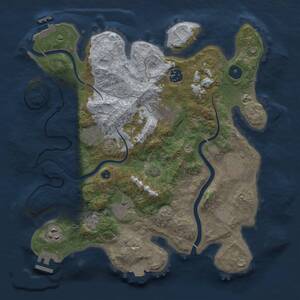 Thumbnail Rust Map: Procedural Map, Size: 3400, Seed: 92666, 13 Monuments