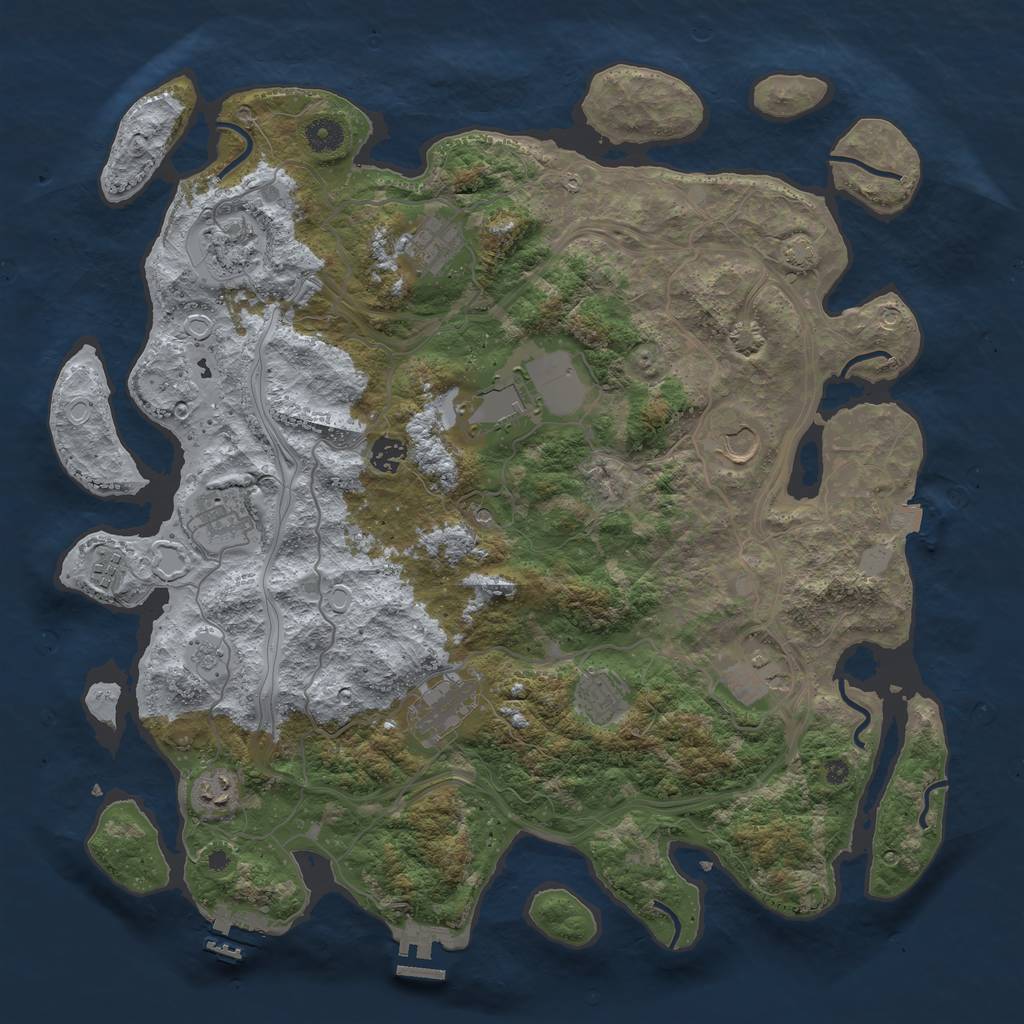 Rust Map: Procedural Map, Size: 4250, Seed: 152875296, 19 Monuments