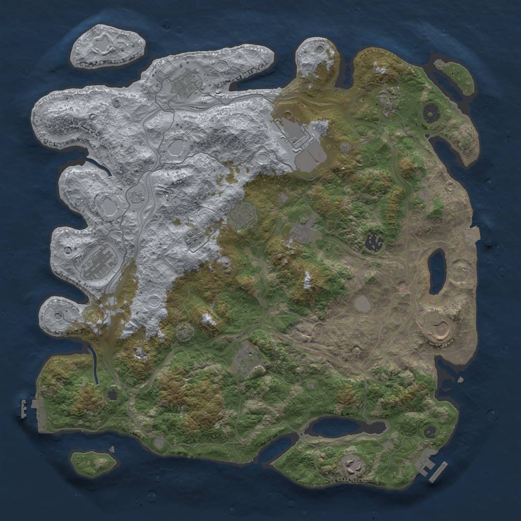 Rust Map: Procedural Map, Size: 4250, Seed: 6660, 19 Monuments