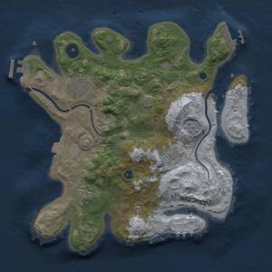 Thumbnail Rust Map: Procedural Map, Size: 3000, Seed: 788970, 9 Monuments