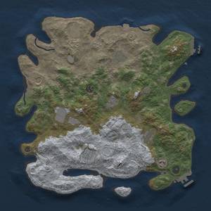 Thumbnail Rust Map: Procedural Map, Size: 4000, Seed: 6958372, 18 Monuments