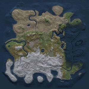 Thumbnail Rust Map: Procedural Map, Size: 4000, Seed: 985881, 14 Monuments
