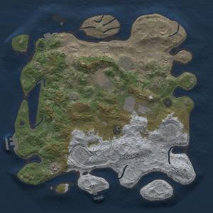 Thumbnail Rust Map: Procedural Map, Size: 3750, Seed: 1509745554, 18 Monuments