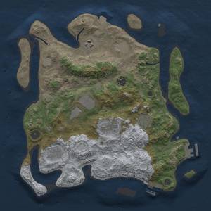 Thumbnail Rust Map: Procedural Map, Size: 3500, Seed: 1564692921, 14 Monuments