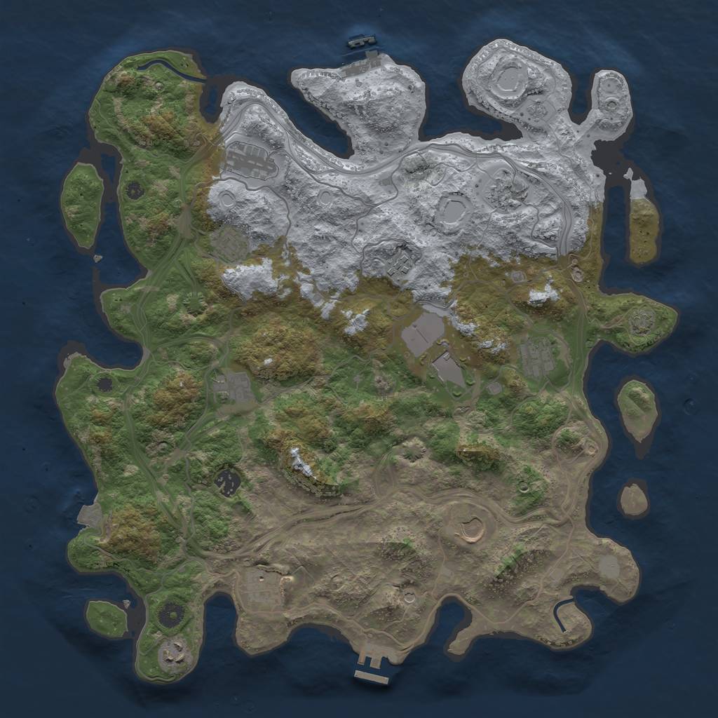 Rust Map: Procedural Map, Size: 4250, Seed: 1687627577, 19 Monuments