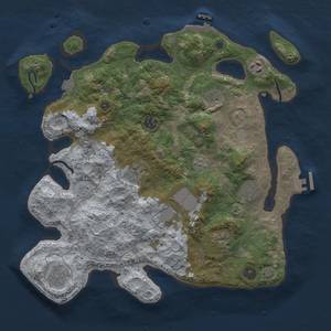 Thumbnail Rust Map: Procedural Map, Size: 3700, Seed: 759190658, 17 Monuments