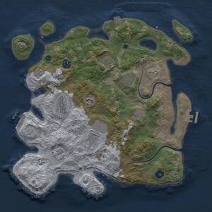 Thumbnail Rust Map: Procedural Map, Size: 3700, Seed: 759190658, 15 Monuments