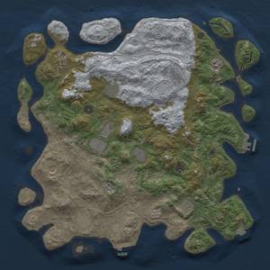 Thumbnail Rust Map: Procedural Map, Size: 4500, Seed: 1142705948, 19 Monuments