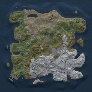 Thumbnail Rust Map: Procedural Map, Size: 3500, Seed: 682731247, 16 Monuments