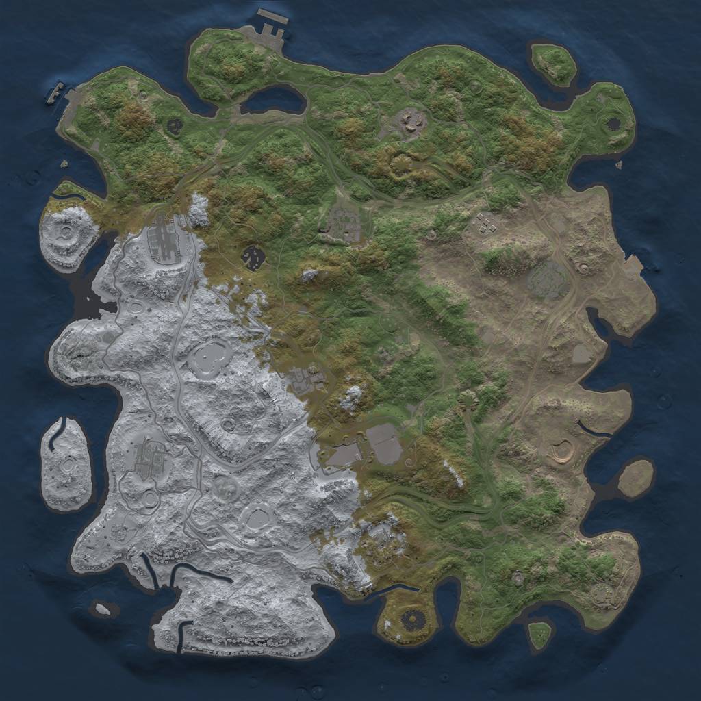 Rust Map: Procedural Map, Size: 4500, Seed: 1770652562, 19 Monuments