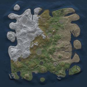 Thumbnail Rust Map: Procedural Map, Size: 3800, Seed: 1214119383, 17 Monuments