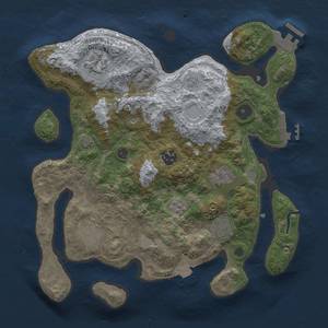 Thumbnail Rust Map: Procedural Map, Size: 3200, Seed: 1729979228, 14 Monuments