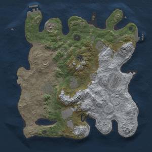 Thumbnail Rust Map: Procedural Map, Size: 3500, Seed: 2111103351, 17 Monuments