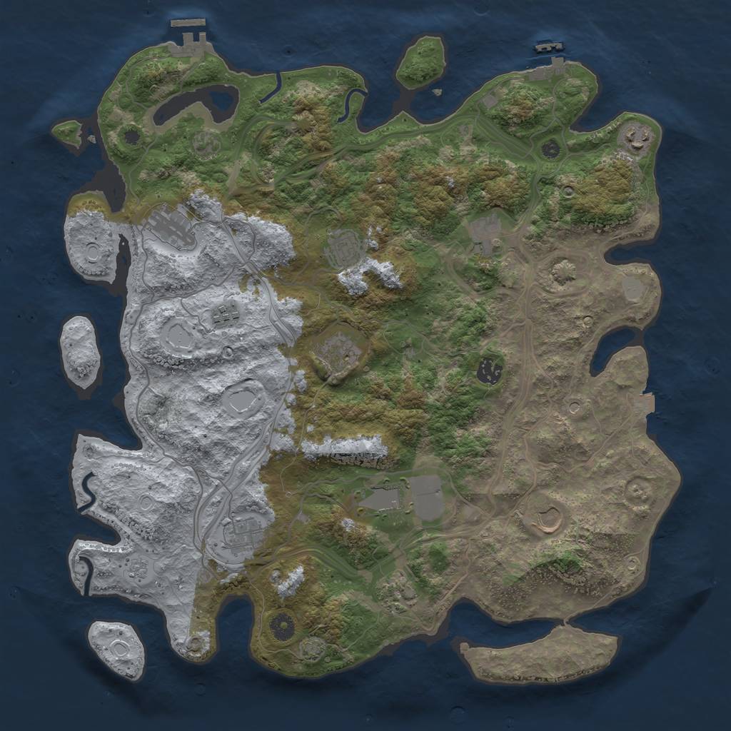 Rust Map: Procedural Map, Size: 4250, Seed: 1246978812, 19 Monuments