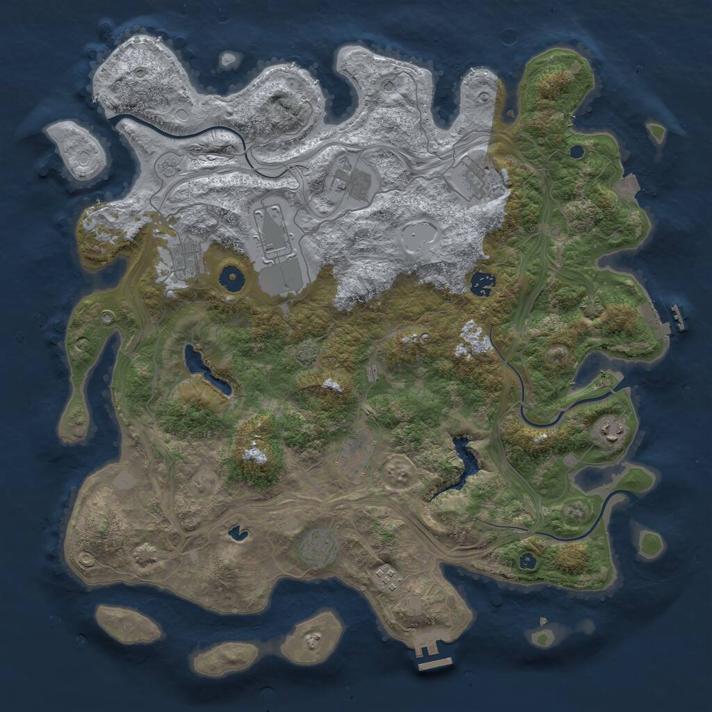 Rust Map: Procedural Map, Size: 4250, Seed: 456230, 15 Monuments