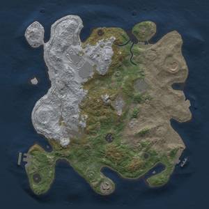 Thumbnail Rust Map: Procedural Map, Size: 3500, Seed: 1189048331, 16 Monuments