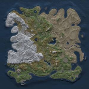 Thumbnail Rust Map: Procedural Map, Size: 4250, Seed: 599388458, 15 Monuments