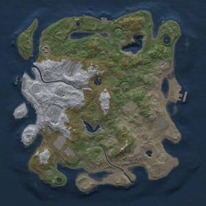 Thumbnail Rust Map: Procedural Map, Size: 4000, Seed: 19092024, 14 Monuments
