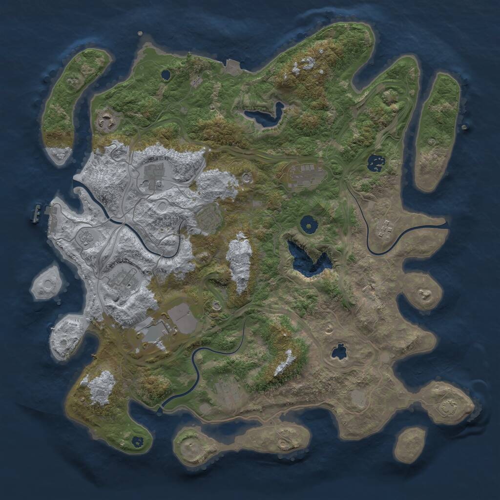 Rust Map: Procedural Map, Size: 4250, Seed: 19092024, 14 Monuments