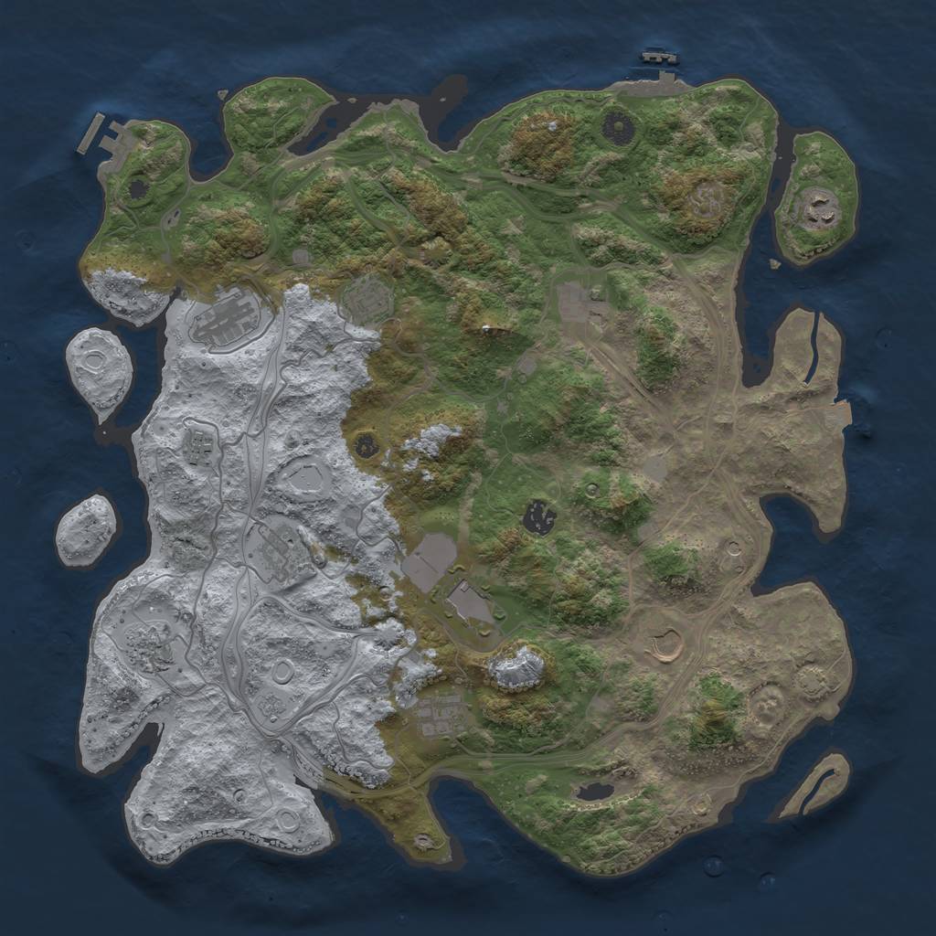 Rust Map: Procedural Map, Size: 4250, Seed: 1231947766, 19 Monuments