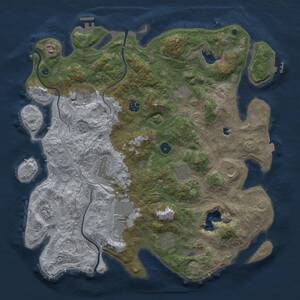 Thumbnail Rust Map: Procedural Map, Size: 4250, Seed: 1231947766, 17 Monuments