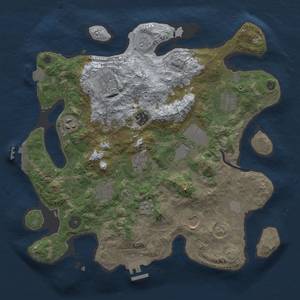 Thumbnail Rust Map: Procedural Map, Size: 3500, Seed: 629031054, 17 Monuments