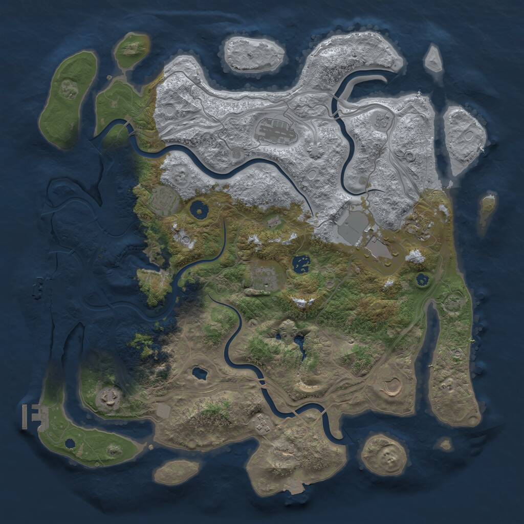 Rust Map: Procedural Map, Size: 4250, Seed: 228853101, 15 Monuments