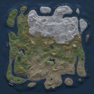 Thumbnail Rust Map: Procedural Map, Size: 4250, Seed: 228853101, 16 Monuments