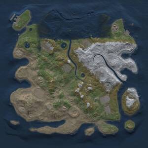 Thumbnail Rust Map: Procedural Map, Size: 3850, Seed: 538287231, 16 Monuments