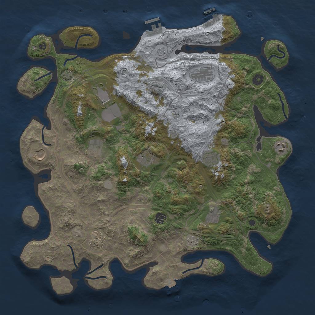 Rust Map: Procedural Map, Size: 4250, Seed: 575472, 19 Monuments