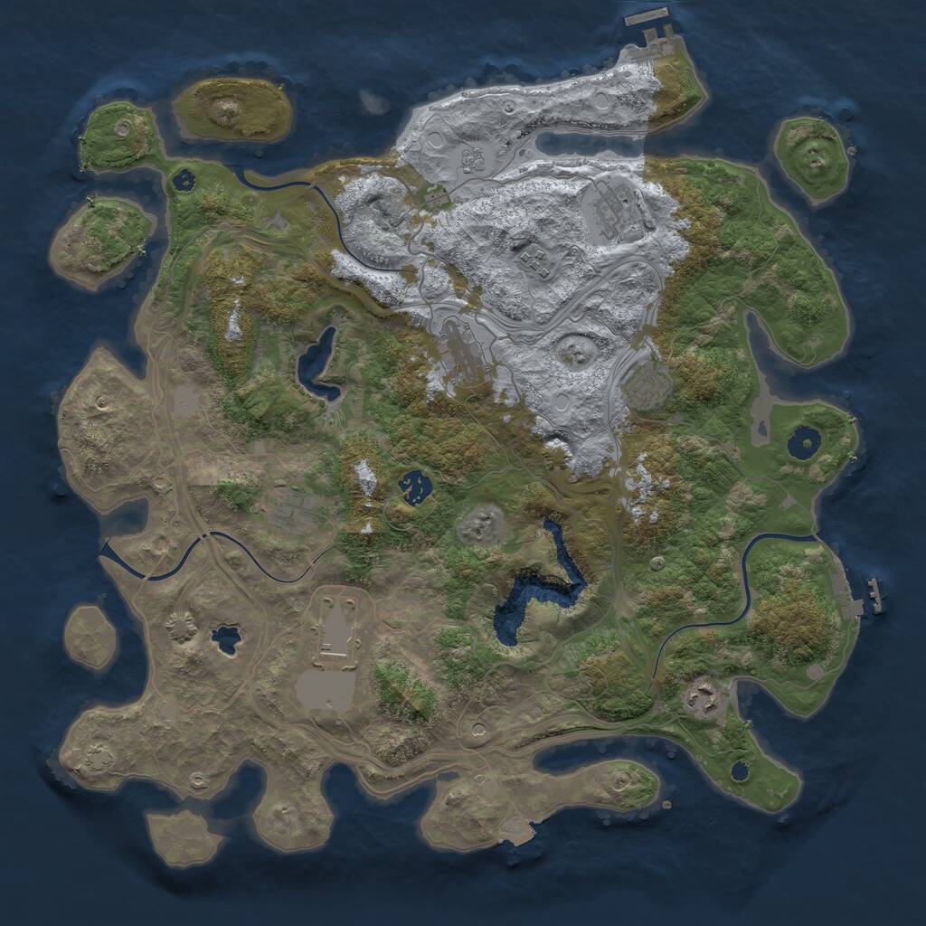 Rust Map: Procedural Map, Size: 4250, Seed: 575472, 14 Monuments