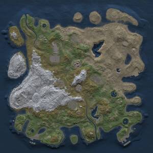 Thumbnail Rust Map: Procedural Map, Size: 4000, Seed: 682237091, 14 Monuments