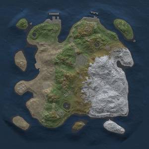 Thumbnail Rust Map: Procedural Map, Size: 3000, Seed: 1251986, 11 Monuments