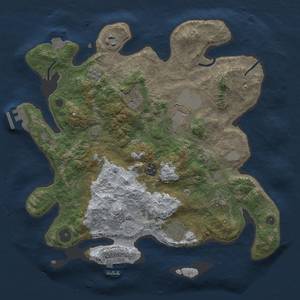 Thumbnail Rust Map: Procedural Map, Size: 3500, Seed: 1318880417, 14 Monuments