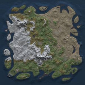 Thumbnail Rust Map: Procedural Map, Size: 5000, Seed: 1674963048, 19 Monuments