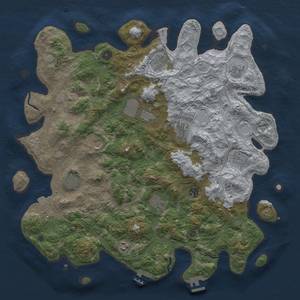 Thumbnail Rust Map: Procedural Map, Size: 4500, Seed: 12689, 19 Monuments