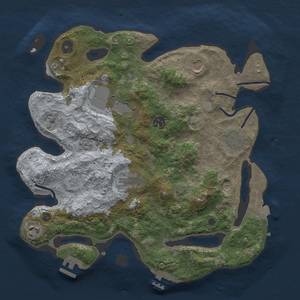 Thumbnail Rust Map: Procedural Map, Size: 3500, Seed: 440412889, 15 Monuments