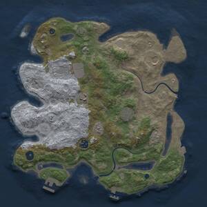 Thumbnail Rust Map: Procedural Map, Size: 3500, Seed: 440412889, 12 Monuments