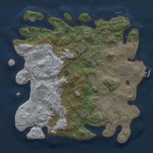 Thumbnail Rust Map: Procedural Map, Size: 4250, Seed: 7921, 19 Monuments