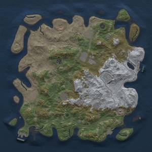 Thumbnail Rust Map: Procedural Map, Size: 4250, Seed: 65494181, 19 Monuments