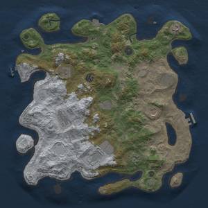 Thumbnail Rust Map: Procedural Map, Size: 3850, Seed: 92966426, 18 Monuments