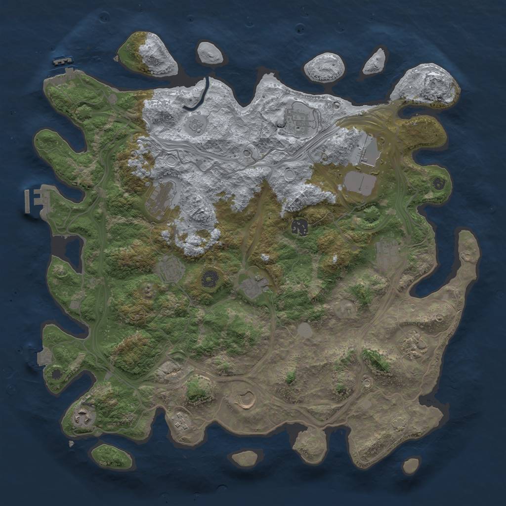 Rust Map: Procedural Map, Size: 4300, Seed: 190920242, 19 Monuments