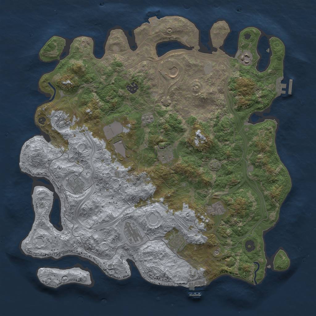 Rust Map: Procedural Map, Size: 4250, Seed: 52420160, 19 Monuments